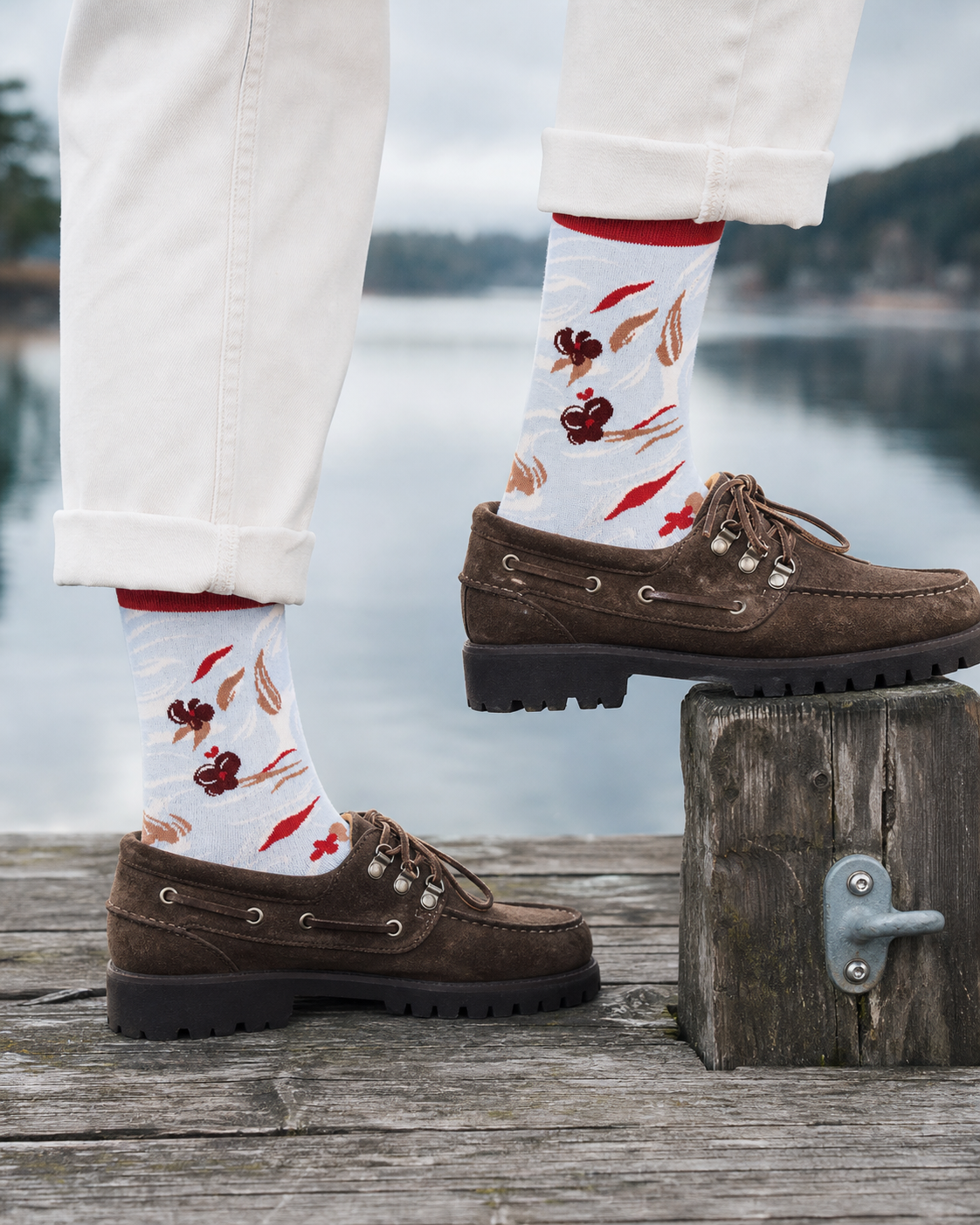 Berry Butterfly socks styled outfit 3
