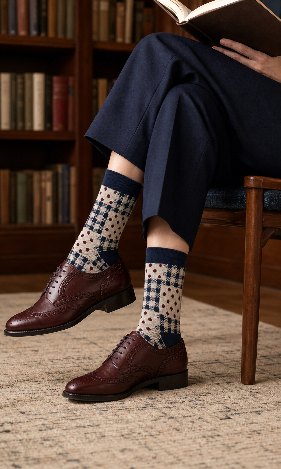 Birch Dot socks styled outfit 2