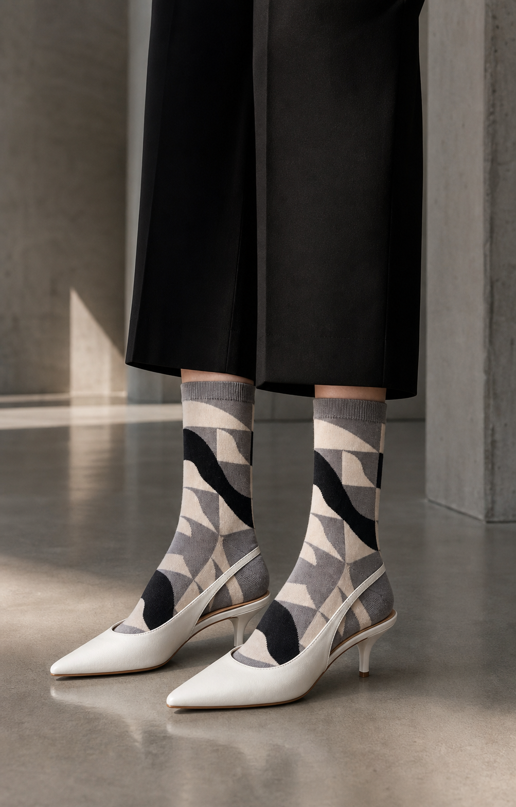 Graphite Wave socks styled outfit 2