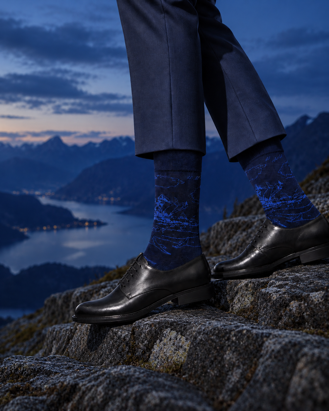 Midnight Ridge socks styled outfit 4