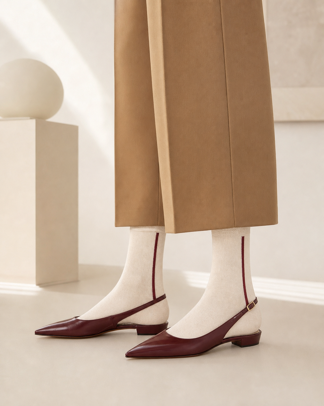 Oat Plain socks styled outfit 2