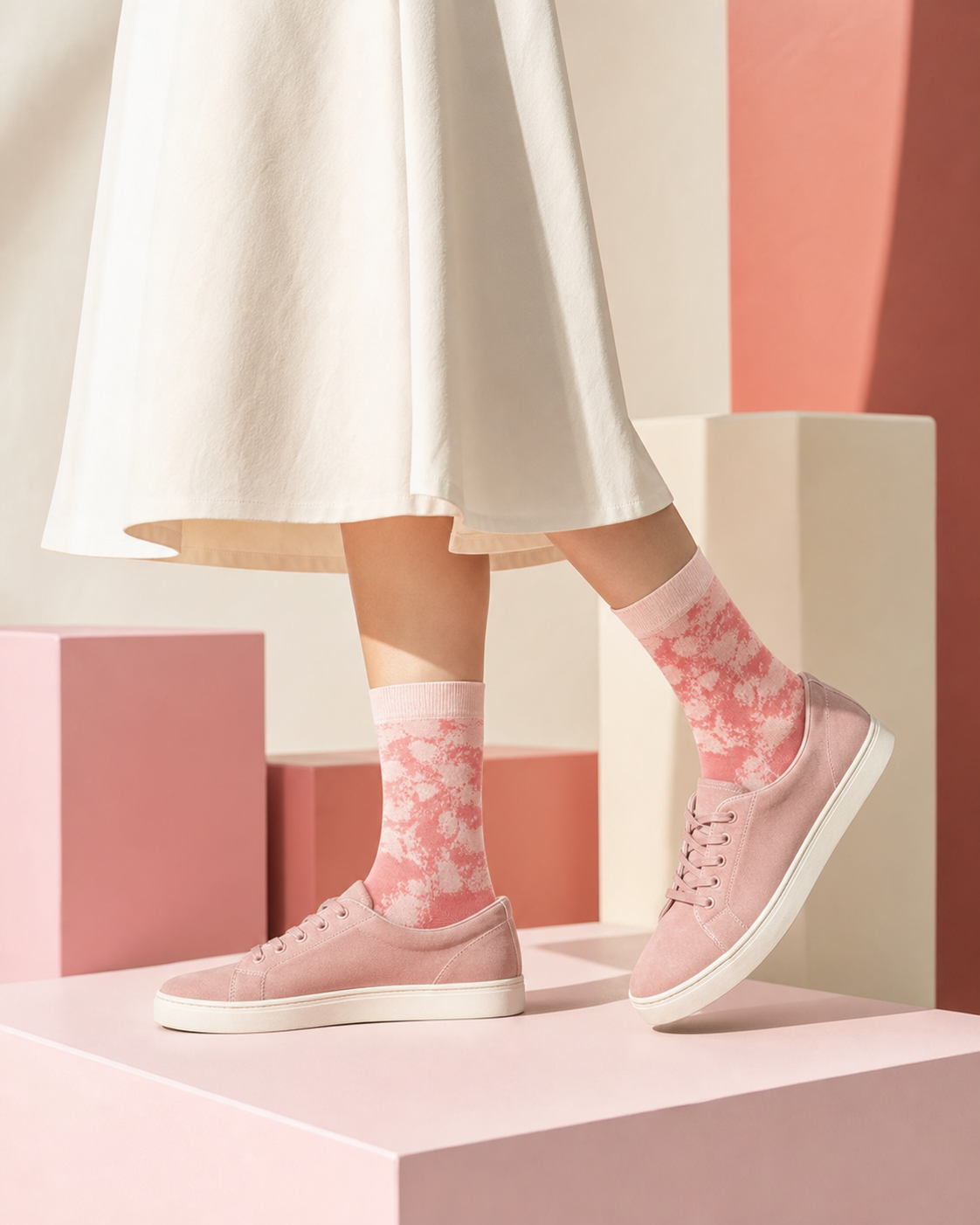 Rose Cloud socks styled outfit 2