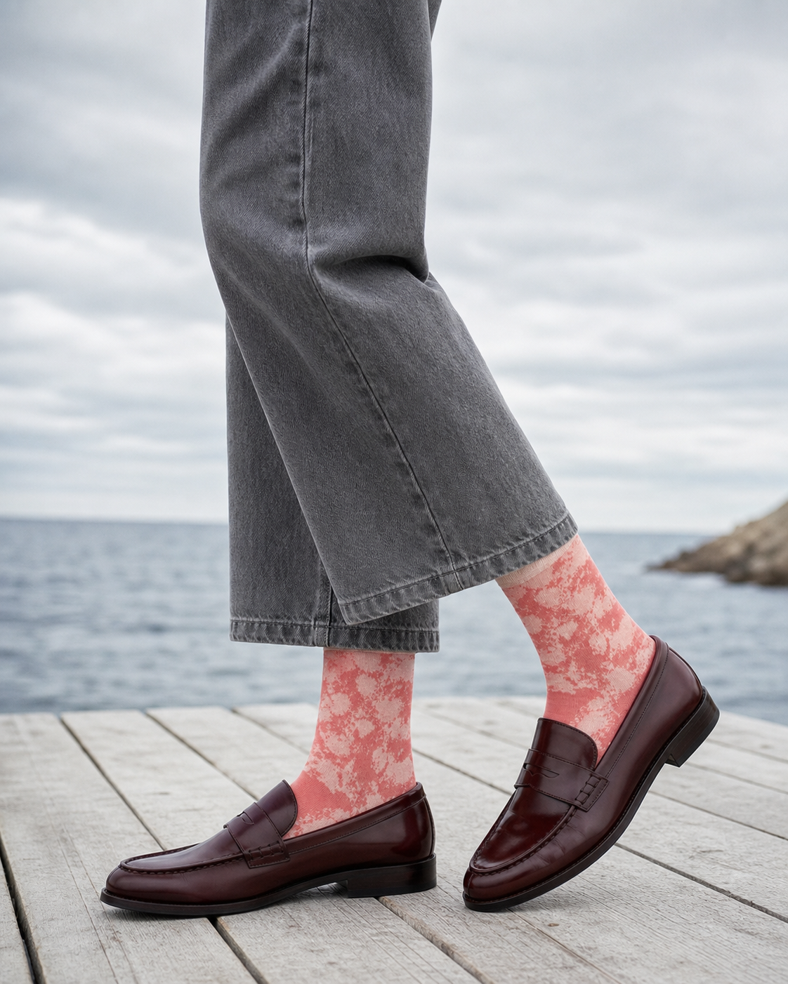 Rose Cloud socks styled outfit 3