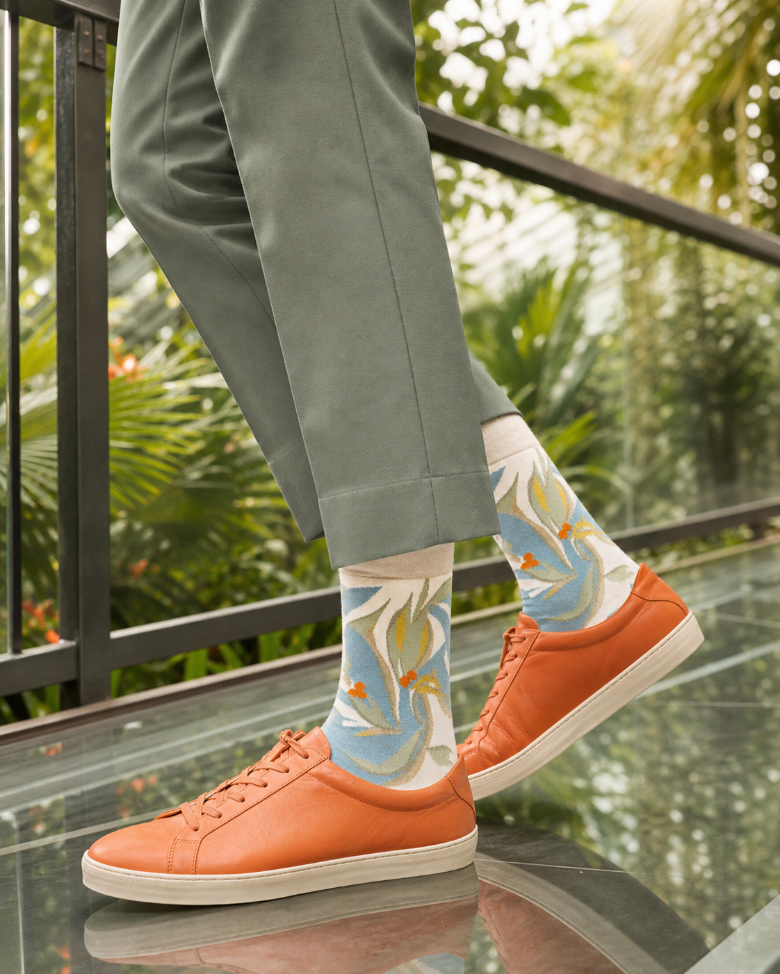Spring Sprig socks styled outfit 2